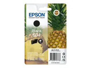 Epson 604 - 3.4 ml - svart - original blære med RF/lyd-alarm - blekkpatron - for Expression Home XP-2200, 2205, 3200, 3205, 4200, 4205; WorkForce WF-2910, 2930, 2935, 2950