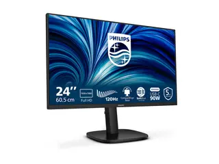 Philips 24B2U3301 - 3000 Series - LED-skjerm 24&quot; - 1920 x 1080 Full HD (1080p) @ 120 Hz - IPS - 1500:1 - HDMI, DisplayPort, USB-C - h&#248;yttalere - svart