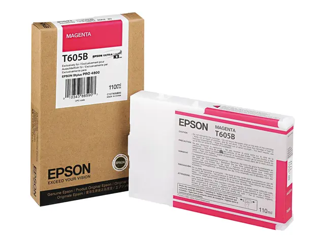 Epson T605B - 110 ml - magenta - original - blekkpatron - for Styl...