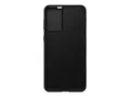 OtterBox Strada Series - ProPack Packaging lommebok for mobiltelefon - l&#230;r, polykarbonat - skyggesvart - for Samsung Galaxy S21+ 5G
