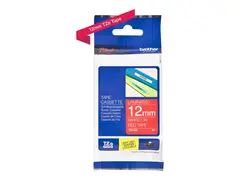 Brother TZe-435 - Hvitt p&#229; r&#248;dt Rull (1,2 cm x 8 m) 1 kassett(er) laminert teip - for Brother PT-D210, D600, E115, H110, H200; P-Touch PT-1005, E310; P-Touch Cube Plus PT-P710