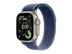 Apple Watch Ultra 3 - 49 mm - naturlig titan Ja smartklokke med Trail Loop - nylonvev - bl&#229;/lysebl&#229; - b&#229;ndbredde: M/L - 64 GB - LTE, NFC, Wi-Fi 4, UWB, Bluetooth - 5G - 61.6 g