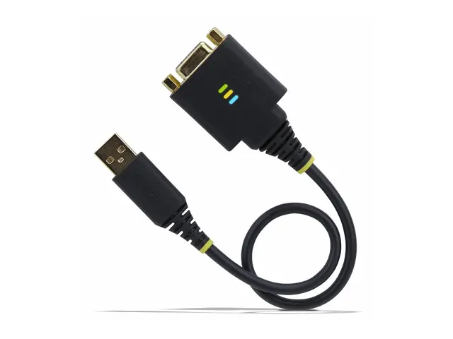 StarTech.com 1ft/30cm USB to Null Modem Serial Adapter Cable, FTDI...