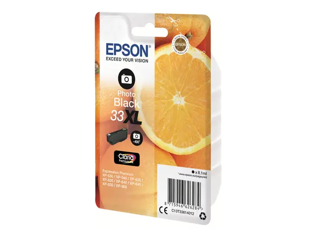 Epson 33XL - 8.1 ml - XL - fotosort - original - blære med RF/lyd-...
