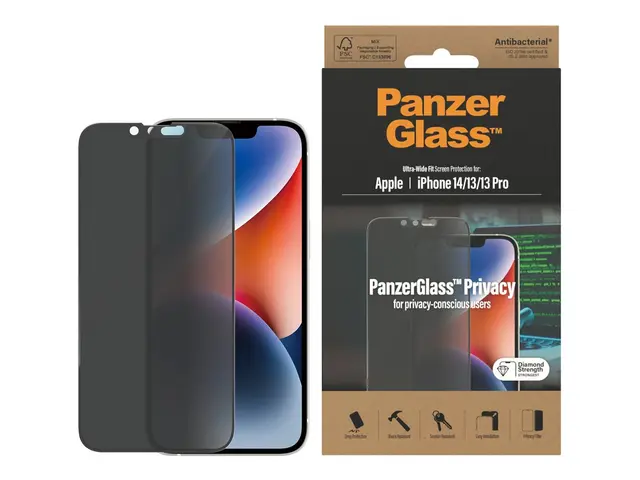PanzerGlass Privacy - Skjermbeskyttelse for mobiltelefon ultrabred...