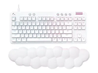 Logitech G G713 - Tastatur - uten nummertastatur bakgrunnsbelyst - USB - QWERTY - Storbritannia - tastsvitsj: Linear - hvit