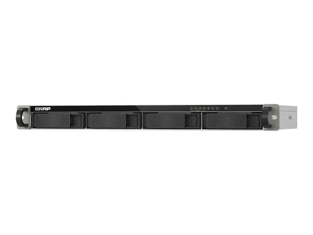 QNAP TS-432XEU-4G - NAS-server - kan monteres i rack SATA 6Gb/s - RAID 0, 1, 5, 6, 10, 50, 60, JBOD - RAM 16 GB - Gigabit Ethernet / 2.5 Gigabit Ethernet / 10 Gigabit Ethernet - iSCSI støtte - 1U 