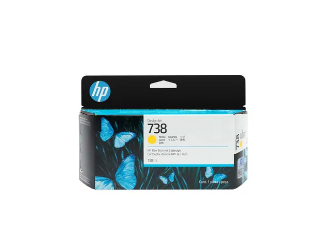 HP 738 - 130 ml gul original DesignJet blekkpatron for T950
