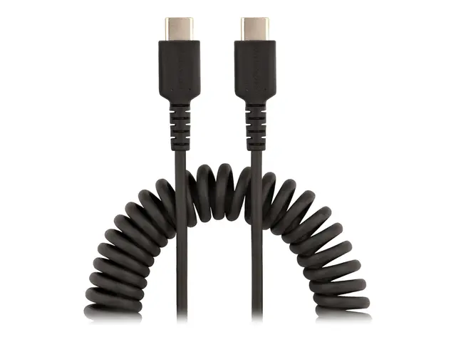 StarTech.com 20in (50cm) USB C Charging Cable, Coiled Heavy Duty F...