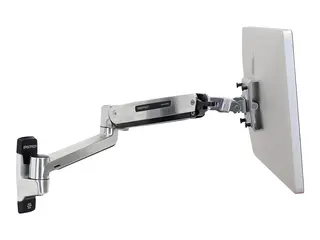 Ergotron LX HD - Monteringssett (utvidelsesadapter, VESA-adapter, sitte-stå-arm, veggmonteringssokkel) for LCD-skjerm - polert aluminium - skjermstørrelse: inntil 46"