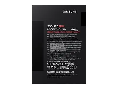 Samsung 990 PRO MZ-V9P1T0BW - SSD kryptert 1 TB intern M.2 2280 PC...