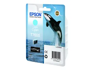 Epson T7605 - 26 ml - lys cyan original - blister - blekkpatron - for SureColor P600, SC-P600