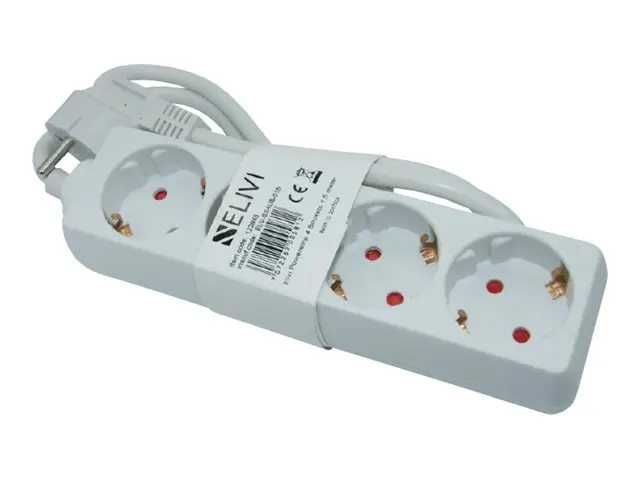 Elivi - Flerkoplingslist - AC 250 V - utgangskontakter: 4 (4 x CEE...