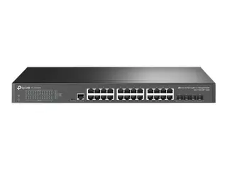 TP-Link JetStream TL-SG3428X V1.6 Switch - Styrt - 24 x 10/100/1000 + 4 x 10 Gigabit SFP+ - rackmonterbar