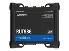 Teltonika RUT986 - Trådløs ruter - WWAN 3-portssvitsj 2,4 GHz 4G, 3G, 2G - DIN-skinnemonterbar, overflatemonterbar, veggmonterbar