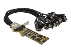 Startech 16 Port PCI Express Serial Card High-Speed PCIe Serial Card - Utvidelsesmodul - PCIe 1.1 lav profil - RS-232 x 2 - gul