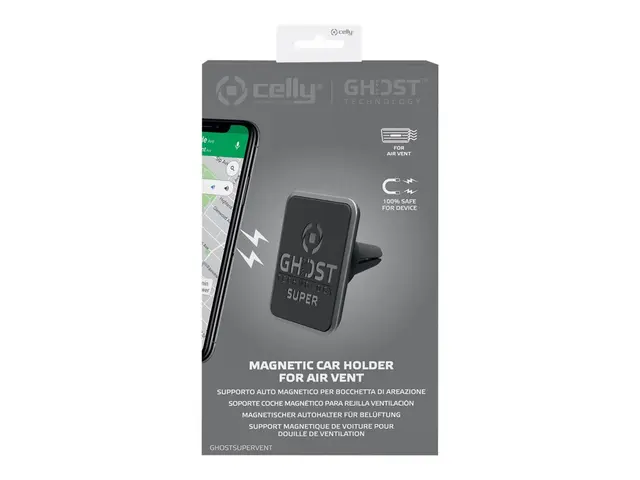 Celly Ghost Super - Magnetbilholder for mobiltelefon svart
