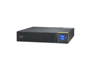 APC Easy UPS On-Line - UPS (kan monteres i rack) AC 220/230/240 V - 900 watt - 1000 VA - enkeltfase - blysyre - USB, serial - utgangskontakter: 3 - PFC - 2U - Europa - svart, RAL 7010