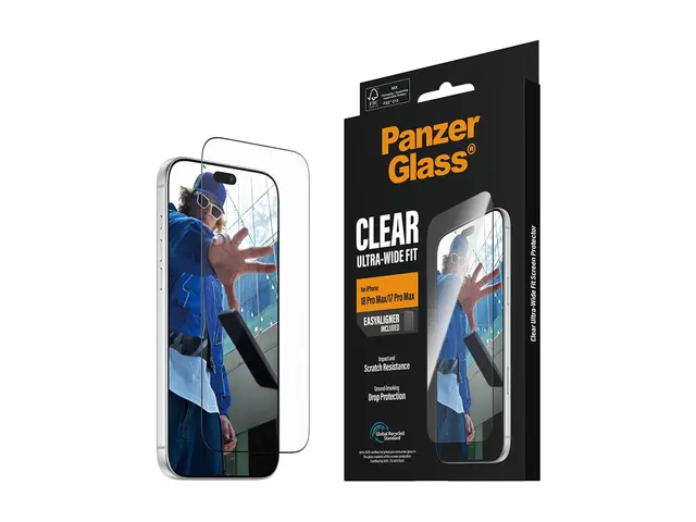 PanzerGlass® Screen Protector iPhone 2026 Pro Max | 17 Pro Max | Ultra-Wide Fit w. EasyAligner 