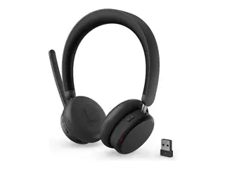Lenovo 6550 - Hodesett - on-ear Bluetooth - tr&#229;dl&#248;s - aktiv st&#248;ydemping - svart - Certified for Microsoft Teams