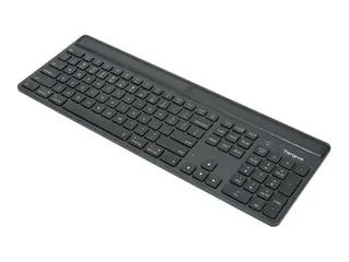 Targus EcoSmart - Tastatur - bærekraftig energiutvinning bakteriedrepende middel - bakgrunnsbelyst - trådløs - Bluetooth 5.0 - AZERTY - Fransk - tastsvitsj: Scissor-Key - svart - recycled packaging