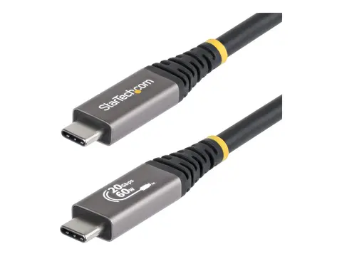 StarTech - USB-kabel - USB-C (hann) til USB-C (hann) USB 3.2 / USB4 / Thunderbolt 3 / Thunderbolt 4 / DisplayPort - 3 m - passiv, 4K 120 Hz støtte, robust, fleksibel - svart