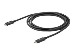 StarTech.com USB 3.1 Type C Cable 6 ft / 2m - with Power Delivery (USB PD) - Power Pass Through Charging - USB Charger (USB315CC2M) - USB type C-kabel - 24 pin USB-C til 24 pin USB-C - 2 m