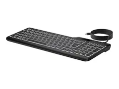 HP 405 - Tastatur - muletienhet 65% - compact - bakbelysning - USB - Pan Nordic - svart