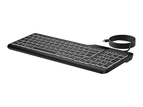 HP 405 - Tastatur - muletienhet - 65% - compact bakbelysning - USB - Pan Nordic - svart