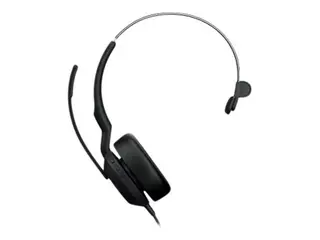 Jabra Evolve2 50 UC Mono - Hodesett - on-ear tr&#229;dl&#248;s, kablet - aktiv st&#248;ydemping - USB-C, USB-A - UC-sertifisert