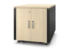 APC NetShelter - Rack (vertikal) lydisolert - AC 100-230 V - lønn - 12U - 19" - TAA-samsvar - for P/N: SMTL1500RMI3UC, SRT2200RMXLAUS, SRTL3KRM1UC, SRTL3KRM1UNC, SRYL20K20RMXLT