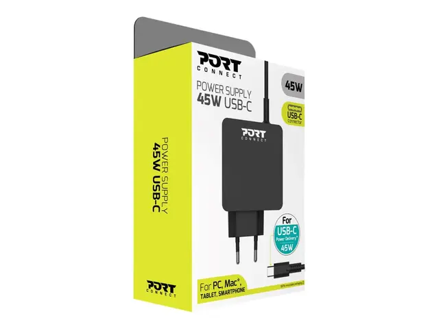 PORT Connect - Retail strømadapter AC 100-240 V 45 watt Europa