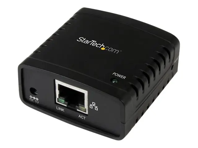 Startech 10/100Mbps Ethernet to USB 2.0 Network Print Server - Win...