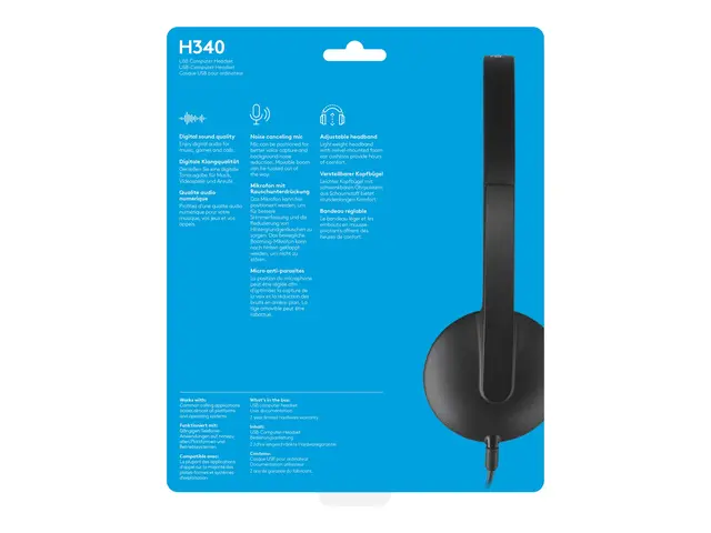 Logitech USB Headset H340 - Hodesett - on-ear - kablet