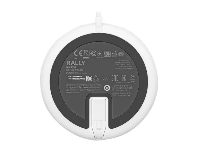 Logitech Rally Mic Pod - Mikrofon hvit Skype Certified, Zoom Cisco...