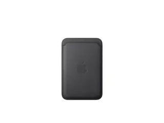 Apple - Lomme for mobiltelefon / kredittkort MagSafe-samsvar - mikrotvill, FineWoven - svart - for iPhone 12, 13, 14, 15, 16, 16e, 17, 17e, 18
