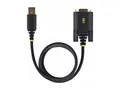 StarTech.com 6.6ft (2m) USB to Serial Adapter Cable, COM Retention, RS232 USB / seriell-kabel - USB (hann) til DB-9 (hann) skrubar - 2 m - formst&#248;pt, robust - svart