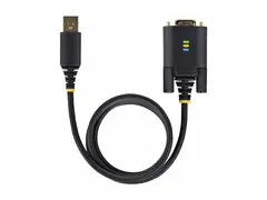StarTech.com 6.6ft (2m) USB to Serial Adapter Cable, COM Retention, RS232 USB / seriell-kabel - USB (hann) til DB-9 (hann) skrubar - 2 m - formst&#248;pt, robust - svart