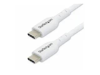 StarTech.com 2m (6.6ft) White USB-C Charging Cable, USB C Cable, USB 2.0 Type-C Laptop Charger Cord, 60W 3A Power Delivery, TPE Jacket, USB-C Data Transfer Cable, M/M USB type C-kabel - USB-C til USB-C - 2 m