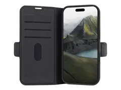 dbramante1928 Oslo Pro - Lommebok for mobiltelefon polyuretan (PU), plastikk - svart - for Apple iPhone 16 Pro