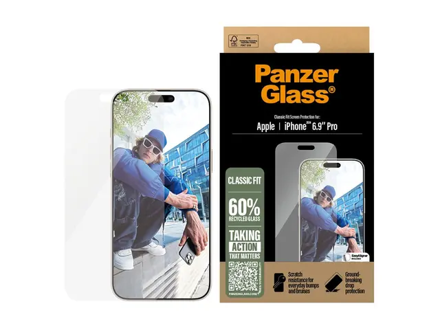 PanzerGlass - Skjermbeskyttelse for mobiltelefon klassisk passform...
