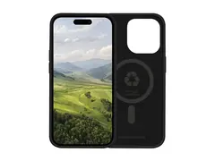 dbramante1928 Monaco - Baksidedeksel for mobiltelefon MagSafe-samsvar - plastikk, silikon - nattsvart - for Apple iPhone 15 Pro