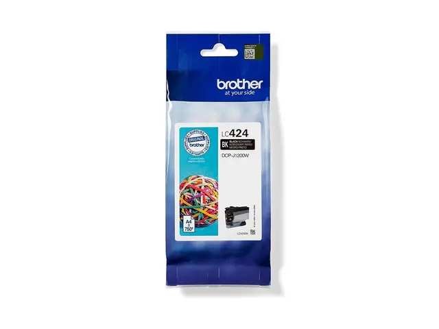Brother LC424BK - Svart - original - blekkpatron - for Brother DCP...