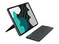 Logitech Flip Folio - Tastatur full size - tr&#229;dl&#248;s - Bluetooth LE - QWERTY - Nordisk (dansk/finsk/norsk/svensk) - grafitt - for Apple 13-inch iPad Air (M2, M3); 13-inch iPad Pro (M4)
