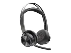 Poly Voyager Focus 2-M - Hodesett - on-ear Bluetooth - tr&#229;dl&#248;s, kablet - aktiv st&#248;ydemping - USB-C via Bluetooth-adapter - svart - Certified for Microsoft Teams