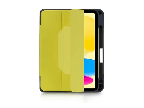 Deqster MAX - Lommebok for nettbrett - robust polyuretan, polykarbonat, termoplast-polyuretan (TPU) - gul - for Apple 10.9-inch iPad (10. generasjon); iPad (A16)