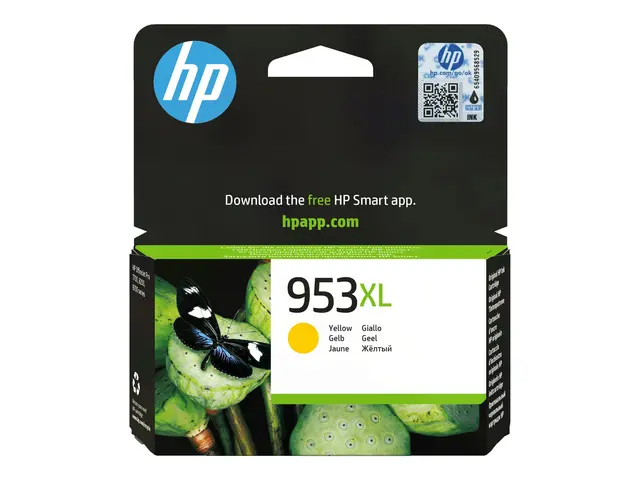 HP 953XL - 18 ml Høy ytelse gul original Officejet blister blekkpa...