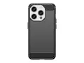 Insmat C&amp;S Style - Baksidedeksel for mobiltelefon kullstoff-fiber - for Apple iPhone 15 Pro