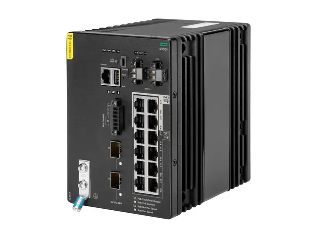 HPE Aruba 4100i - Switch - 8 x 10/100/1000 (PoE Class 4) + 4 x 10/...