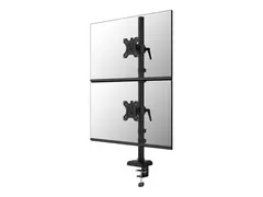 Neomounts DS60-600BL2V - Monteringssett (leddarm) full bevegelse - for 2 LCD-skjermer - stål - svart - skjermstørrelse: 10"-32" - skrivebordsmonterbar